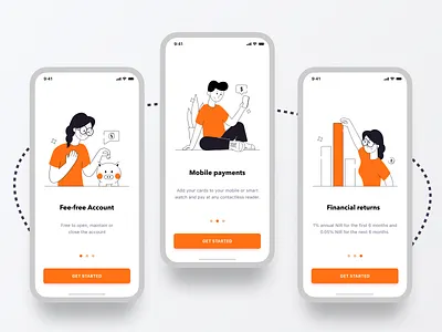 Bank App Onboarding bank branding design ios iphone ui