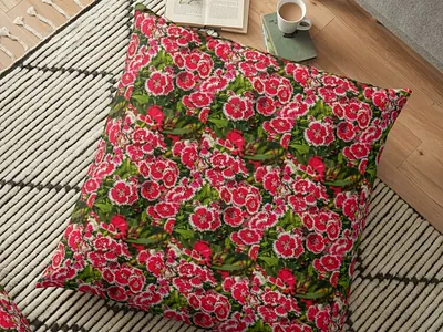 floor pillow amazing awesome buy now classy design designoftheday dope eyecatching floral flowers leaves like nature newest online shopping red redbubbleshop white