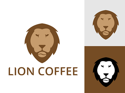 Lion Coffee adobe illustrator animal animal logo design brand identity branding branding design coffee creative design illustration indonesia logo logo design visual identity