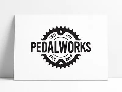 PedalWorks Bike Shop Logo Designed by The Logo Smith bike bike logo bike shop brand design brand identity branding identity identity design identity designer logo logo design logo designer logo marks logos modern vintage pedal portfolio retro typography vintage