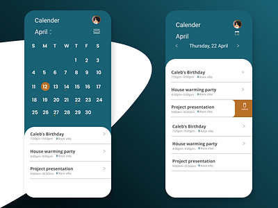 Daily UI #038 Calender dailyuichallenge design ui uidesign uiux