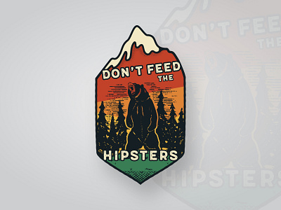 Don't Feed the Hipsters illustration logo tshirt design typography vector