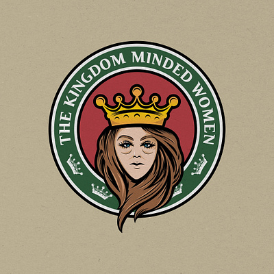 The Kingdom Minded Women crown crown logo king kings women in illustration