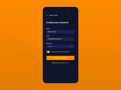 Daily UI #1 - Sign up colors dailyui 001 dailyuichallenge illustration mobile app mobile ui sign up signup ui