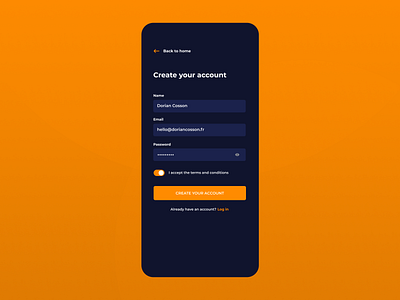 Daily UI #1 - Sign up colors dailyui 001 dailyuichallenge illustration mobile app mobile ui sign up signup ui