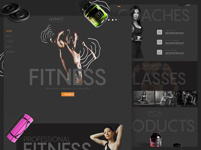 Gym studio landing page branding design fitness gym landing page landing page concept landing page design landing page ui landing pages online shop product