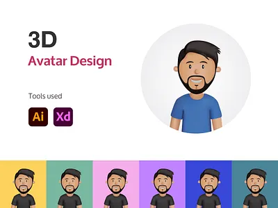 3D Avtaar Illustration | Brand Designing 2d 3d art 3d illustrations 3d modeling abhishek gautam behance adobe illustrator adobe xd brand identity branding and identity branding design