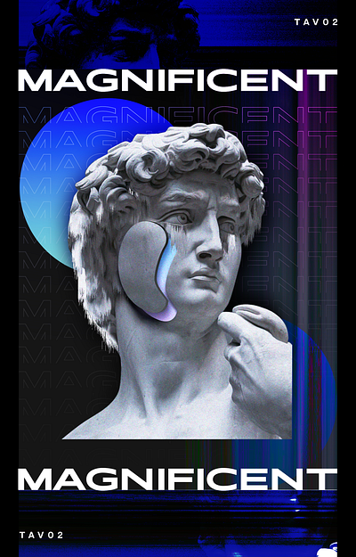 Magnificent 🌊 3d composition desgin fluidelements gradient illustration minimal photoshop pixel sorting poster poster art sculpture