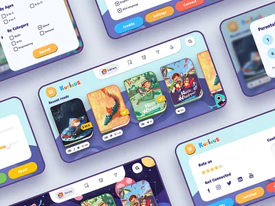 DreamYards app (kurious) app design illustration mobile ui web