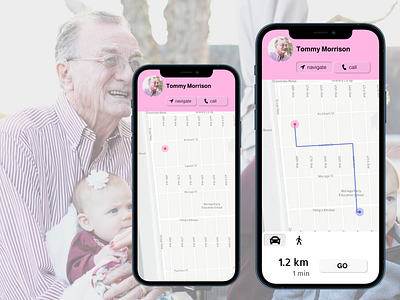 Location Tracker - day020 daily ui daily ui 020 dailyuichallenge dementia design figma healthcare location location app location tracker map mobile mobile app mobile design mobile ui navigation neumorphism tracking ui uidesign