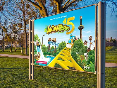 Animaparc branding dinosaur logotype park