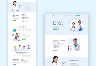Medical Website UI Design clinic doctor website hospital template hospital website landing page websites