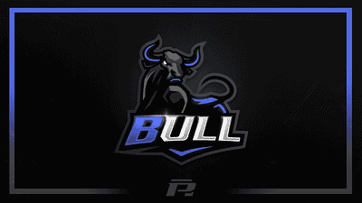 Bull Mascot Logo angry animal art blue branding bull design e sports gray illustration logo mascot mascot logo vector