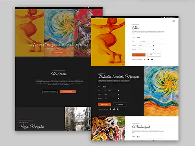 Artist Gallery branding design ui website