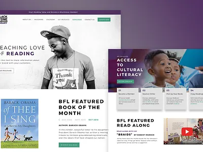 Cultural Virtual Library branding design gradients typography ui ux web website