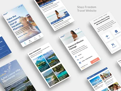 Travel Booking App branding design gradients mobile app typography ui web