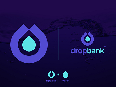 Dropbank abstract best logo branding clean logo design drop logo flat logo logo design logo design branding logo mark logodesign logomark logotype minimal nonprofit organization simple water drop water logo