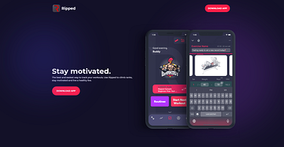 App Laanding Page design hero design studio landing page