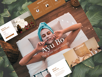 Web application UI design beauty healthcare spa webdesign