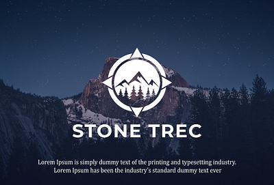 Stone Trec mountain adventure logo design adobe illustrator adventure awesome logo design high mountain hiking logo logo mountain logo nature logo outdoor logo palm tree tourism logo track logo transport logo travel logo