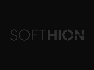 SOFTHION Logo adobe illustrator adobe photoshop black dark grey fashion gray logo logo design softhion software