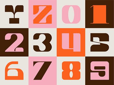 Part 3: 36 Days of Type 2021 36days 36daysoftype 36daysoftype08 alphabet brown cream creative customtype design graphicdesign inspiration letters numbers orange pink retro series type typogaphy