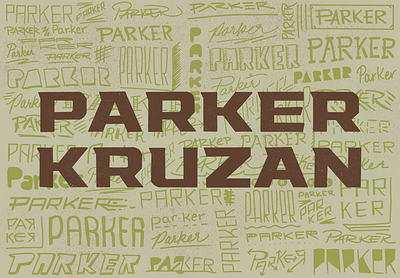 Parker Kruzan Announcement announcement baby park procreate type