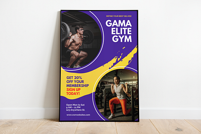 gamaEliteGym mock banner ad branding business design flyer flyer design flyers graphic design illustration illustrator photo editing photoshop post poster art posters vector vector art vector illustration