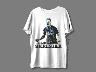 Milan Skriniar art design football football design football player football print footballer graphic design illustration milan skriniar olenakomyshna print slovakia sport print sport style style vector