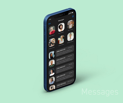 iPhone Messages App Redesigned app app design apple applicaiton application design figma iphone minimal ui ui design