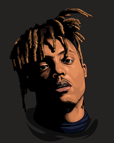 juicewrld adobe illustrator art digital art drawing hollywood huion illustration juice music rapper