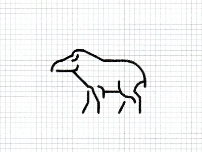 Tapir / icons on the grid ✏ animal animals branding design designer grid guide icon identity illustration logo logodesigner mark minimal path set symbol tapir ui vector