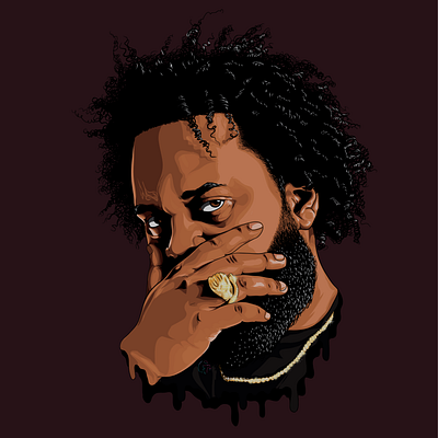 Bas adobe illustrator art digital art drawing dreamville huion illustration music rapper