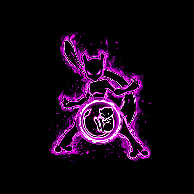 Mewtwo vector adobe illustrator mewtwo vector