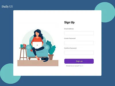 #DailyUI SignUp design ui