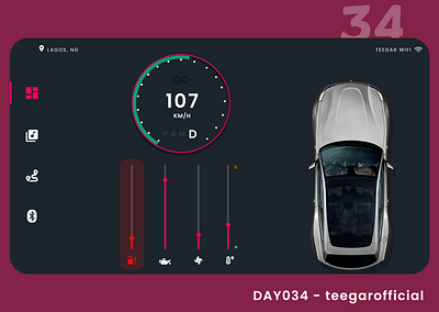 DailyUI Day034: Car Interface app branding dailyui dailyuichallenge design minimal ui ux web website