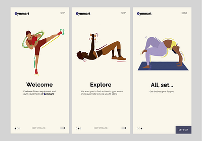 Onboarding Screens for Gym app