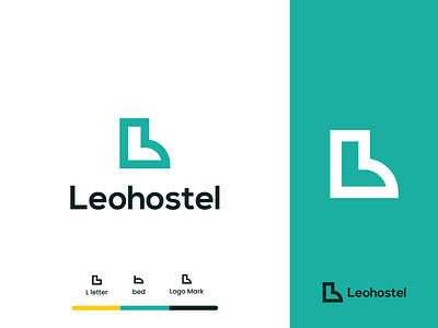 Leohostel Logo Mark business calm comfort enjoyment facility forest garden hostel hotel hotel branding identity l letter logo design mark modern park place relax resort royal