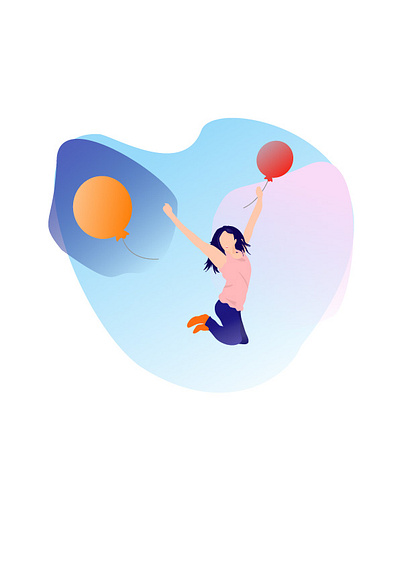 Happy girl Illustration art dribbble dribbble best shot flat illustration girl girl illustration gradient design happy girl illustration art illustration girl characters illustrations mornings