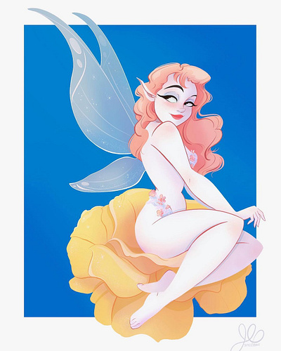 Jamie Gibbons Spring Fairy character design fairy illustration pin up pinup