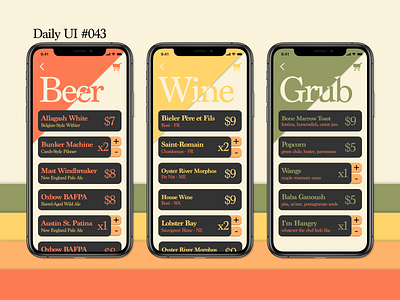 Daily UI #043 daily ui daily ui 043 dailyui dailyui043 dailyuichallenge design menu menu design ui