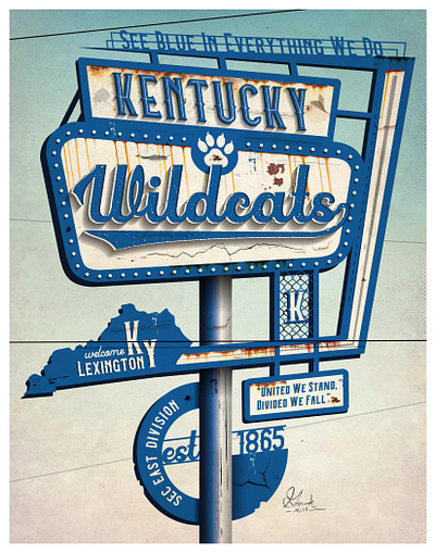 Kentucky Vintage Poster 2d branding design illustration illustrator typography vector