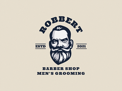 Barber Shop Logo Mascot barber barbershop brand bussines character design handsome icon illustration logo logoicon logomascot man mascot vector