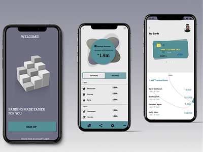 Banking app mock up app branding design ui ux web website