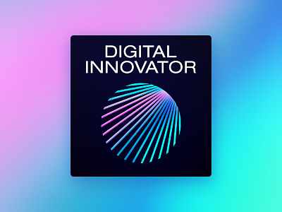 Digital Innovator - Podcast Cover digital innovation geometry gradient illustration moiré moiré effect podcast podcast cover technology podcast
