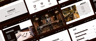 Website Design for Men's Salon branding design ui design web design website