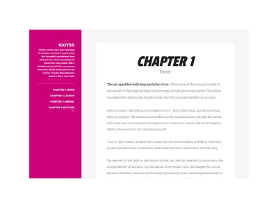 100YSS blog blogger copy minimal navigation novel sci fi scifi theme typography website