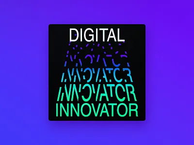 Digital Innovator — Podcast Cover abstract typography branding digital digital innovation gradient podcast cover technology podcast transformation typography