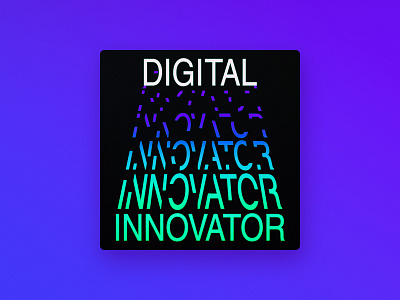 Digital Innovator — Podcast Cover abstract typography branding digital digital innovation gradient podcast cover technology podcast transformation typography