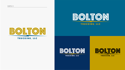 BoltOn Trucking Logo bolt branding logo trucking